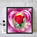 5D DIY Full Square Drill Diamond Paint Heart Rose Mosaic Rhinestone Drawing Kit