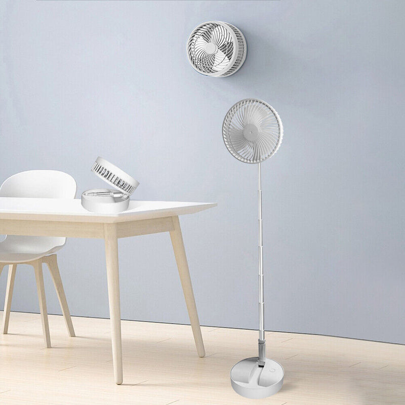 Portable Summer Silent Student Desktop Table Fan Folding Telescopic Floor Fan