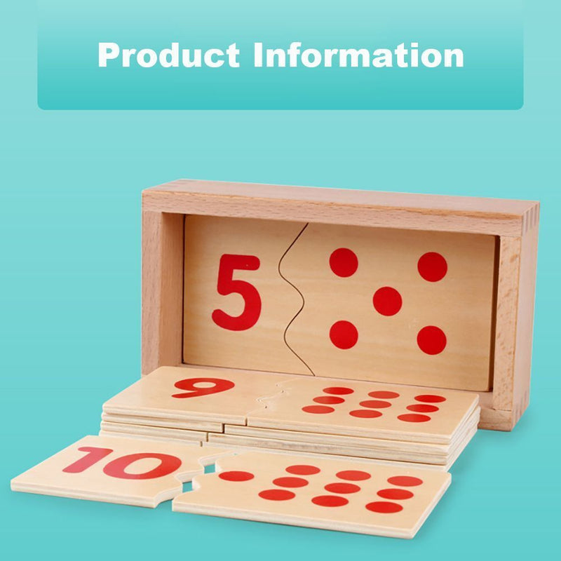 Early Learning Maths Material Number 1-10 Wooden Mathematical Puzzle