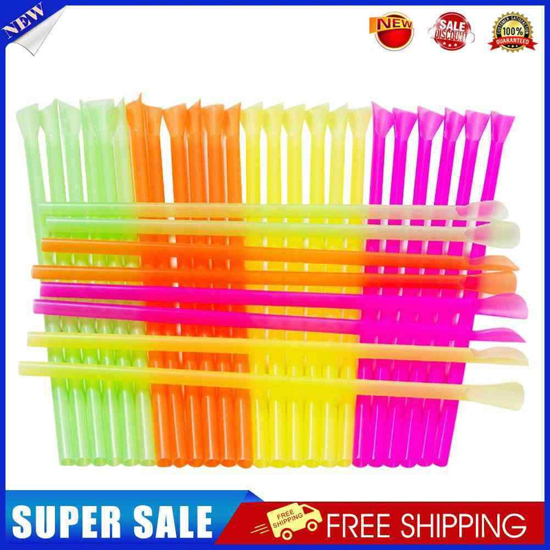 Portable Scoop Straws - Safe BPA Free Plastic Material Random Color Straws