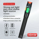 Visual Fault Locator 30mW 30km Red Light Pen Fiber Optical Cable Tester Meter