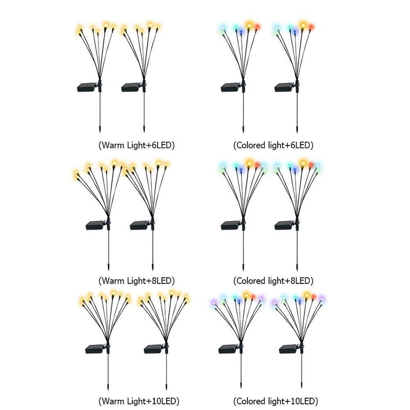 Creative Solar Lamp Convenient Use Yard Decor for Outdoor (Warm Light+6LED)