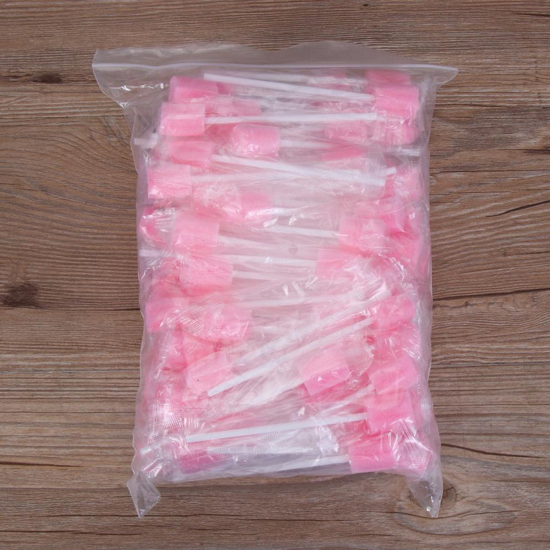 Oral Care Sponge Swab with Stick Sponge Head Tooth Cleaning Mouth Swabs