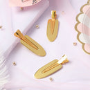 Seamless Hair Clips Golden Headwear Hair Claws for Women Girls Fixed Bangs Tools