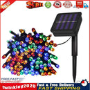 LED Fairy String Light Waterproof Solar Garden Xmas Decor (22m Colorful) Newly