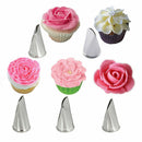 Flowers Icing Piping Nozzle Rose Petal Cake Decorating Tool Stainless Steel