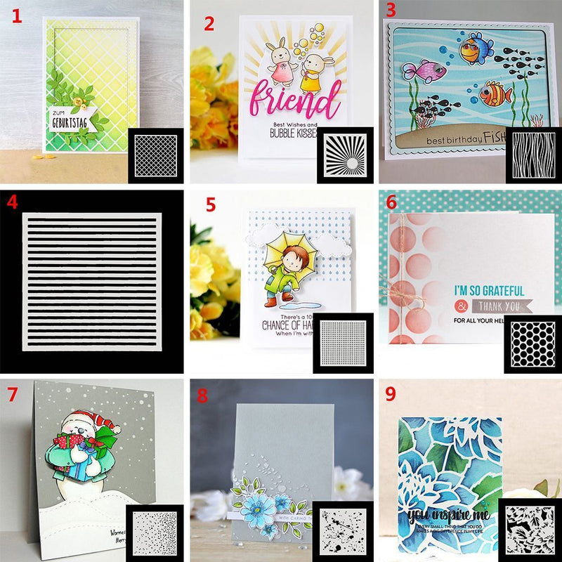 Decorative DIY Drawing Paper Layering Stencil Embossing Scrapbooking Template