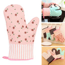 1 Pcs Cotton Thick Kitchen Baking Cook Insulated Padded Oven Gloves Mitt