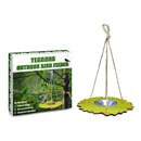 Outdoor Bird Feeder Stainless Steel Plate Hanging Feeder Garden Yard Decoration