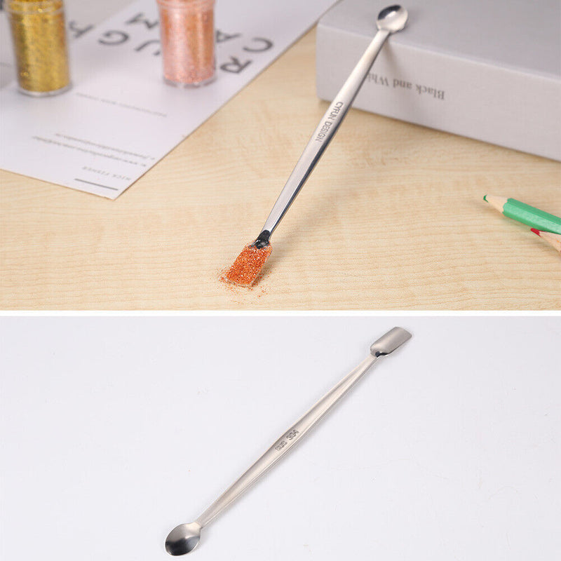 Stainless Steel Handmade Spoon Double Headed Dead Skin Push Remover Nail Clea