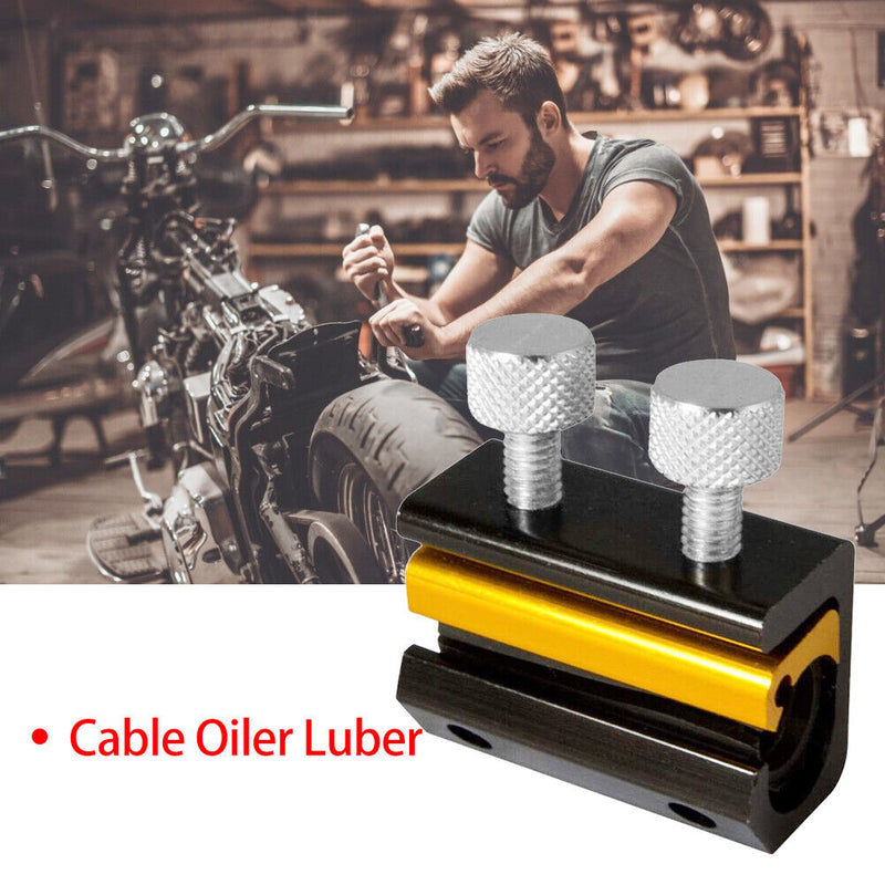 Dual Cable Lube Luber Lubricator Lubricant Tool Motorcycle Scooter Line Oil
