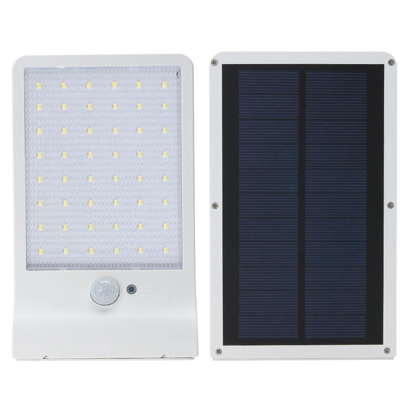 Solar LED Wall Lamp IP65 Human Induction Sensor White Light Outdoor (White)