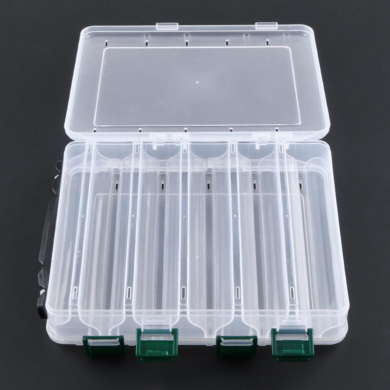 Double Sided 5+5 Compartment High Strength Clear Plastic Fishing Bo