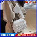 #A Simple Female Pu Handbags Rhombus Pattern Messenger Handbags for Travel Shopp