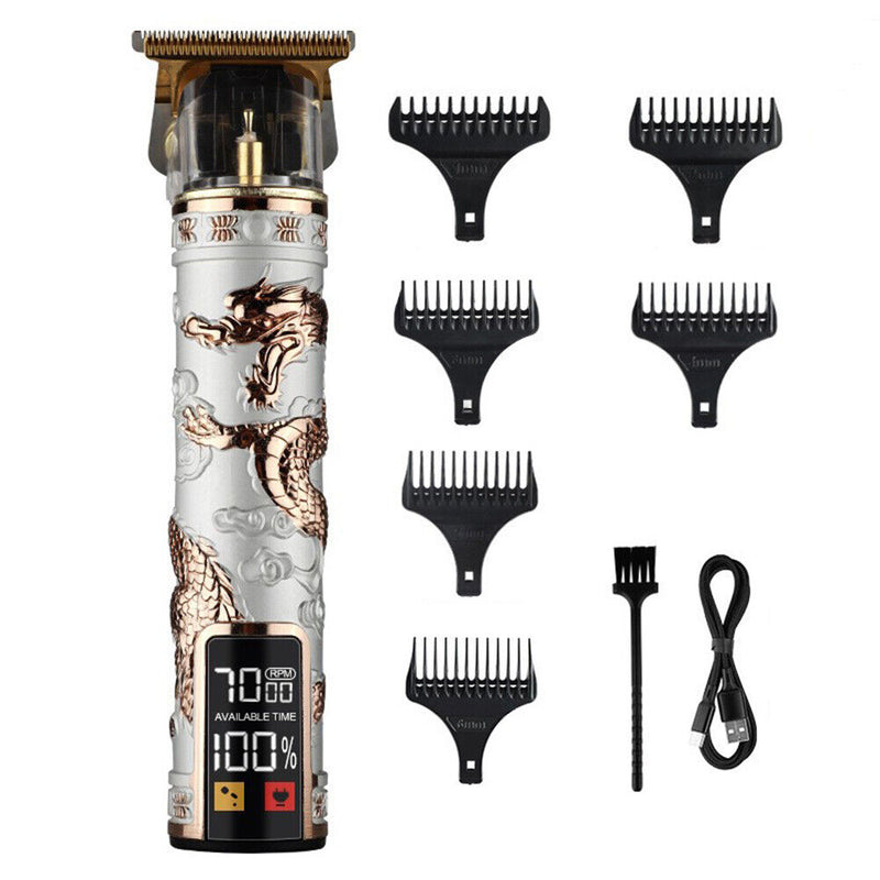 #A LED Electric Hair Clipper Portable T-Shaped Cutter Head Haircut Machine for H