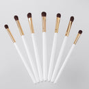 7pcs Soft Hair Wood Handle Eyeshadow Brush Cosmetics Makeup Brushes Set (F)