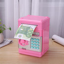 Automatic Electronic Piggy Bank ATM Password Money Box Saving Box (Pink)