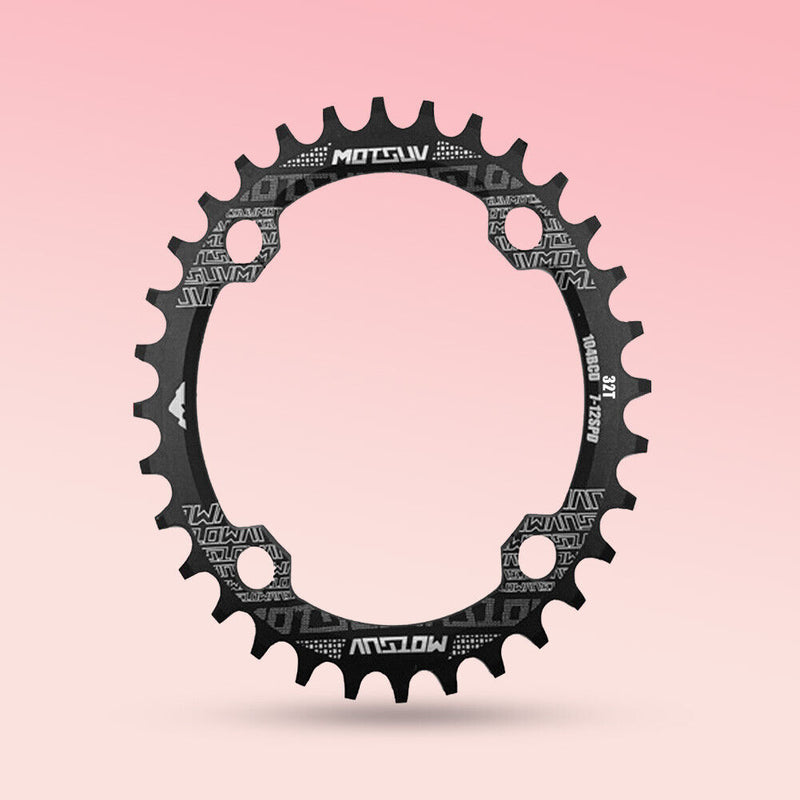 MOTSUV 104 BCD Positive Negative Tooth Disc Bike Single Plate (32T Oval)