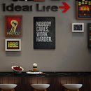 Nobody Cares Work Harder Plate Metal Tin Sign Plate for Bar Pub Club Cafe Home