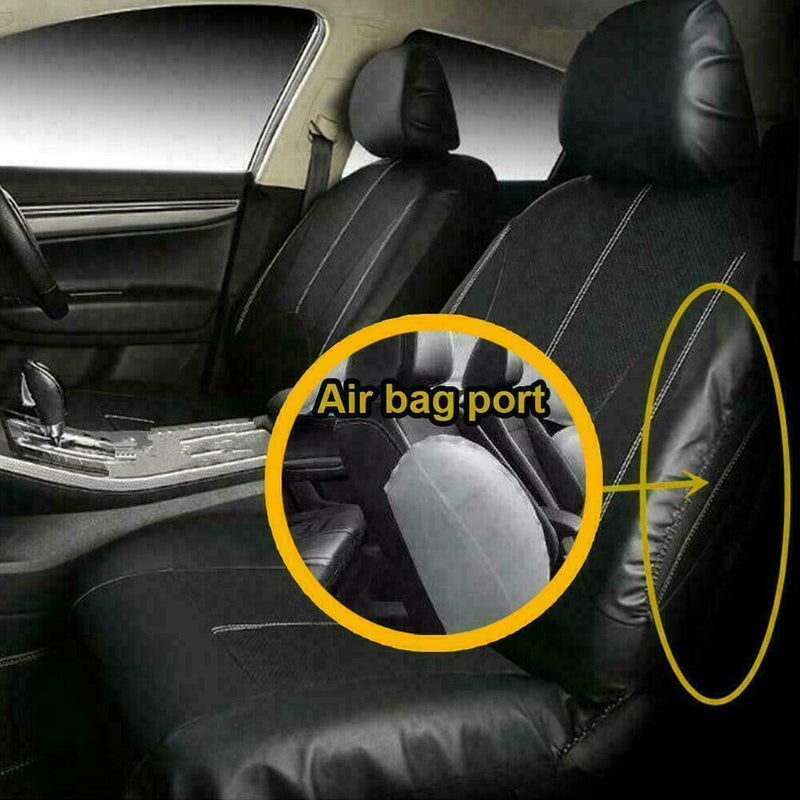 4/9pc PU Leather Universal Car Seat Covers Fit 5 Seaters Set Protector S3G6 M2T4