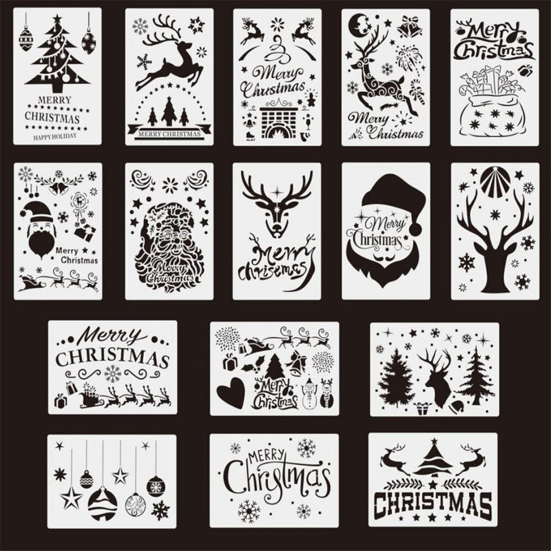 Decorative Merry Christmas Scrapbooking Layering Stencils Painting Template