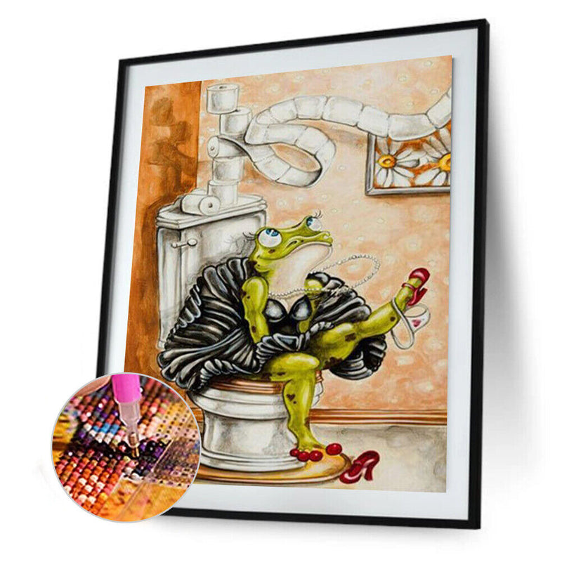 AISEN DIY 5D Diamond Complete Set Diamond Painting Frog Animals Cartoon Rhinestone K
