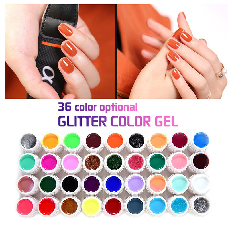 Gel Nail Polish Kit - 36 Colors Nail Polish Set with Brush for Drawing Manicure
