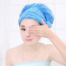 Microfiber Hair Turban Quickly Dry Hair Hat Wrapped Towel Bath Blue