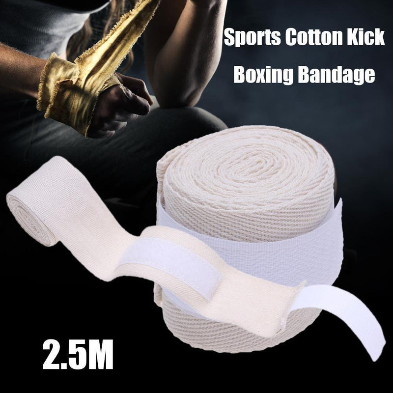 2 Pair 2.5m Sports Cotton Kick Boxing Bandage Sanda Wrist Hand Gloves (Blue)