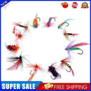 24pcs Fly Fishing Lure Set Style Insect Artificial Bait Feather Single Hook