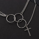 Rock Party Jewelry Collar Hip Hop Chain Necklace Pendant Cross Punk Choker