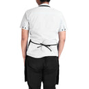 Unisex Solid Cooking Kitchen Restaurant Bib Apron Dress with Pocket(Black)