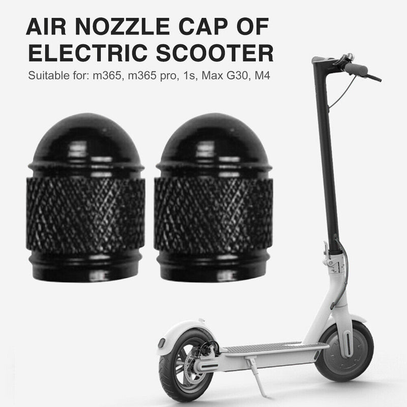 2pcs Electric Scooter Valve Stem Cap Dust-proof Cover for M365 Pro (Black) Newly