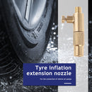 Brass Car Tire Inflator Valve Stem Connector Pump Chuck Adapter with Deflate