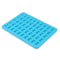 50 Cavity Gummy Bears Silicone Soap Ice Cube Tray Baking Mold (Blue)