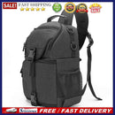 Waterproof Camera Storage Shoulder Crossbody Bag Carrying Backpack (Black)
