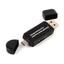 Micro USB+USB OTG Card Reader USB2.0 Memory Card Adapter for PC Android Newly