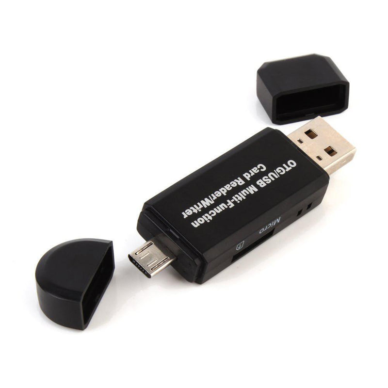 Micro USB+USB OTG Card Reader USB2.0 Memory Card Adapter for PC Android Newly