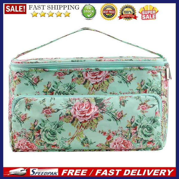 Printing Wool Crochet Hook Storage Tote Bag Knitting Yarn Holder Organizer