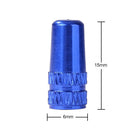 Aluminum Alloy Bicycle Tire Gas Nozzle Valve Cap Cycling Dust Cover (Blue)
