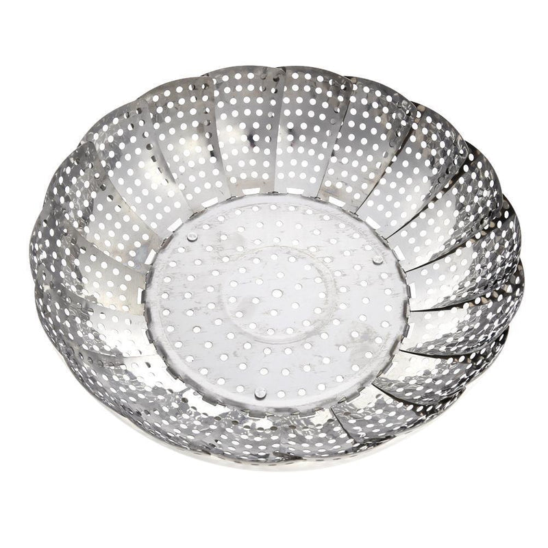 Stainless Steel Folding Telescopic Steamer Cookware Steaming Basket (14cm) Newly