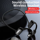 Bone Conduction Headphones - Open-Ear Bluetooth-compatible Headset (Black) Newly
