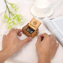 Retro Wooden Hand Cranked Music Box Home Crafts Ornaments Children Gifts Newly