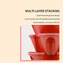 Strawberry Planter Pot Stackable Flowerpots Plants Seedling Holder (Red) Newly