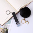 Card Grabber Keychain - ATM Card Clip Keychain for Long Nails (B16 Black)