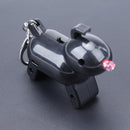 Dog Shaped Voice Control LED Key Finder Locator Key Chain Whistle (Black)