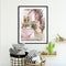 40x50cm Frameless Oil Paint By Numbers Pink Bicycle Paint Canvas Picture Crafts