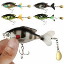 2 Segment 9.5cm 16.9g Rotate Tail Fishing Lure Fish Bait VMC Hooks Popper