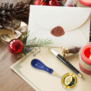 Sealing Wax Spoon Solid Wood Retro Wax Decorative Stamp Craft (Dark Blue) Newly