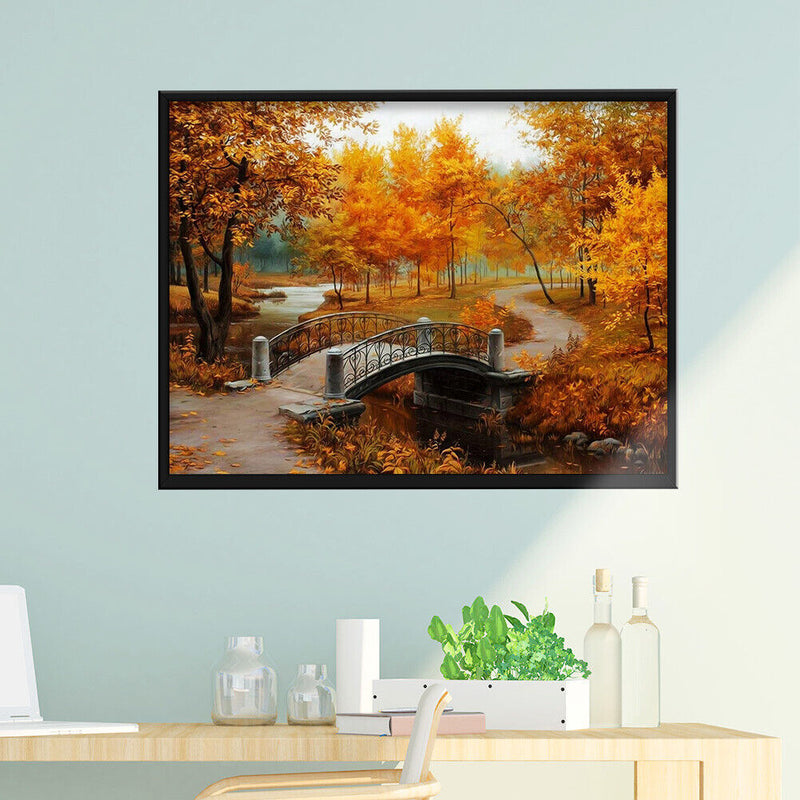40x30cm Autumn Scenery DIY Paint By Numbers Oil Painting Kit Canvas